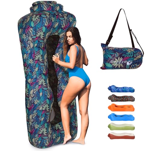 Outplea Hamac Gonflable avec Sac, Portable Canapé Gonflable Eau et Terre, Air Sofa Pouf Gonflable...