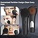ADINC Silicone Face Scrubber, Waterproof Rechargeable Facial Cleansing Brush, 5 Cleansing Modes with Nose Brush for Men & Women Electric Face Wash Brush for Deep Cleaning, Exfoliating, Massaging-Black