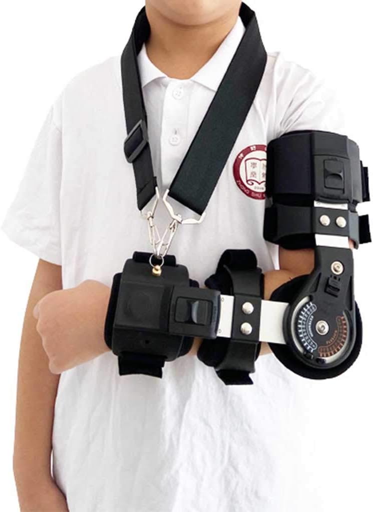 SLDAGe Órtesis Codo, NiñO Ajustable Codo Articulado Adecuado para RehabilitacióN Postoperatoria De Codo