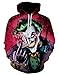 Produktbild Siennaa Herren Kapuzenpullover Unisex Clown 3D Druck Hoodie Jungen Joker Poker Gedruckt Pullover Männer Horror Skull Pulli Damen Halloween Sweatshirt Kapuzenpulli Oberteile Langarmshirts (Farbe, S)