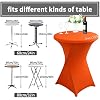 Housse De Table Mange-Debout Ronde En Spandex Navy Blue – Lot De 2, Diam. 80 Cm, Pour Cocktail, Mariage, Bar
