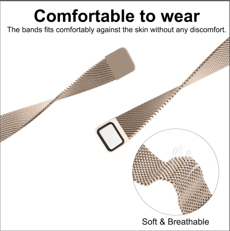 Band Compatible with Fitbit Sense/Sense 2 Versa 3/Versa 4 for Women Stainless Steel Magnetic Strap Adjustable Four Leaf Clover Watch Bands.