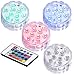 Produktbild Lunartec Unterwasserlicht: 4er-Set RGB-LED-Unterwasserleuchten mit Fernbedienung, IP68 (LED Unterwasser)