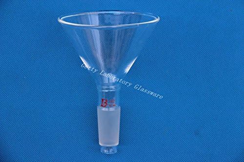 Lab Glass 100ml Glass Powder Funnel, with 24/40 Joint, Borosilicate Glass 3.3 Material