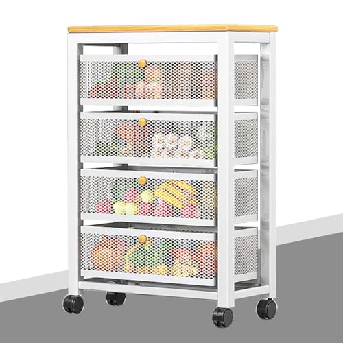 Carro de almacenamiento delgado con ruedas, aparador móvil, multifuncional, para cocina, baño, lavandería, ahorra espacio con estantes deslizantes