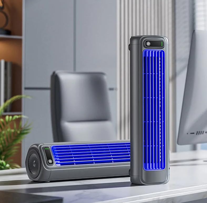 SWZEC coolizi cooling ace - tragbarer ventilator (30X8X8CM,Grau)