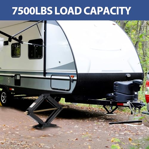 Image of 4 Pack Scissor Lift Jack,3.4Ton(7500 Lbs) Capacity Car Jack with 4.33 inch to 30 inch Adjustable Height,Portable RV Scissor Jack for Sedan, SUV, Truck Repair Tire /RV Keep Stabilizing