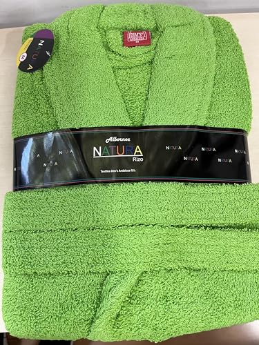 Miracle Home Albornoz Unisex Liso, Algodón, Pistacho, XL