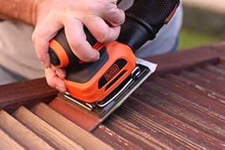 Stella Trading KA401LA-QS Levigatrice Orbitale 1/4 di Foglio con Piastra per Persiane, Senza Valigetta, 170 W, 230 V, Arancione/Nero