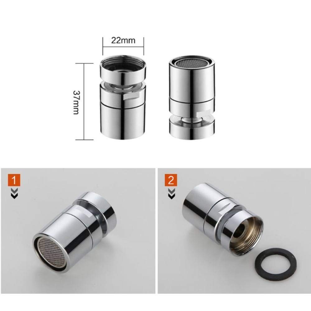 Accesorio de aireador de Grifo de latón para Ahorro de Agua con Giro de 360 Grados, 2