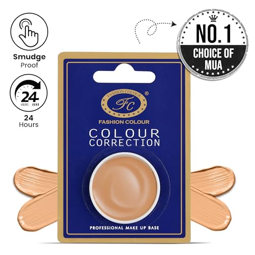 Image of FASHION COLOUR Colour Correction Professional Makeup Base | Full coverage Concealer | Face Makeup | Corrector For Under Eye Dark Circles, Acne & Blemishes | Matte Finish | 3g | FS28