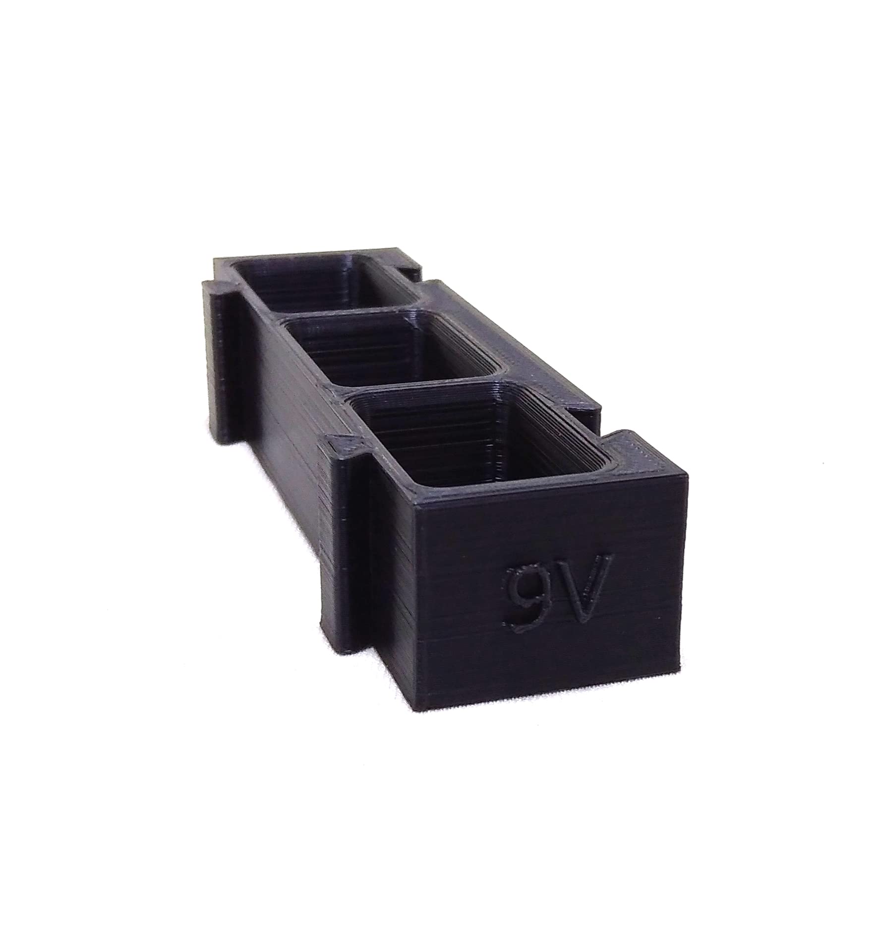 CERO 3D Printed 9V Battrey Holder (Black PLA Plastic)-picture-7