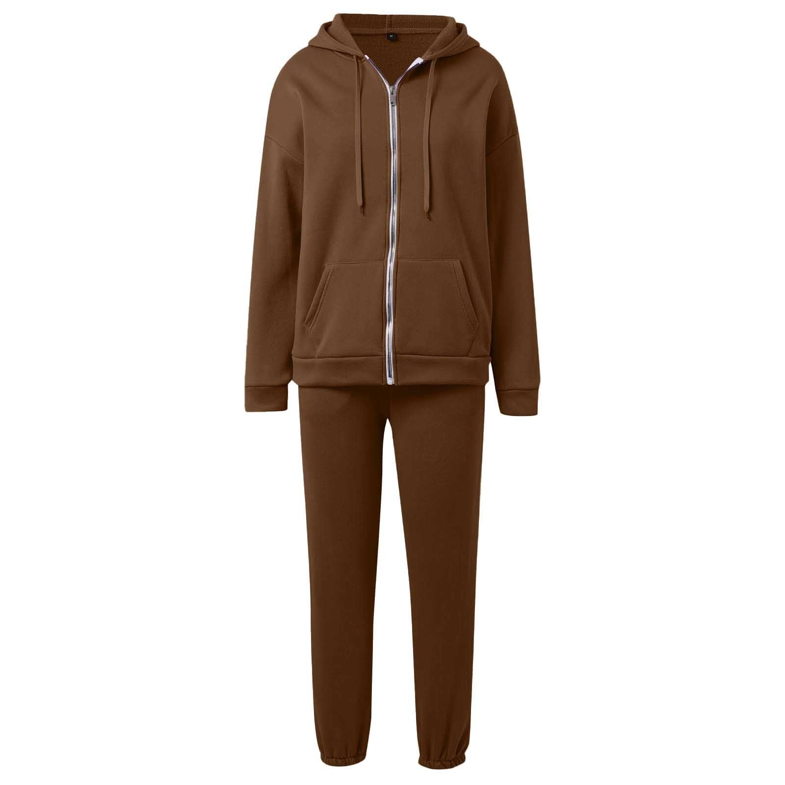Pantaloni a Vita Alta con Coulisse e Cappuccio Casual da Donna, Due Pezzi