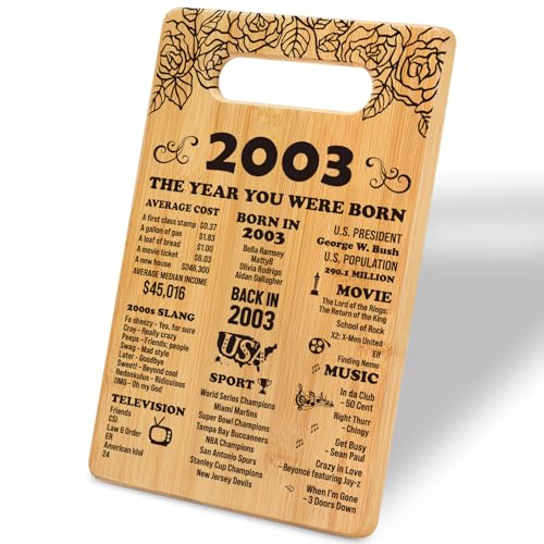 21st Birthday Gifts for Her - 21st Birthday Gifts for Men, 21 Year Old Birthday Gifts - Vintage 21st Birthday Decorations for Women - 21st Birthday Presents Cutting Board