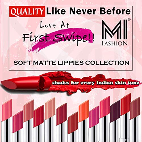 Image of MI FASHION Lipstick Combo Soft Matte Lipstick (Brown Sugar, Coral Glamour, Rosy Pink, Mauve) - 3.5 Grams Each