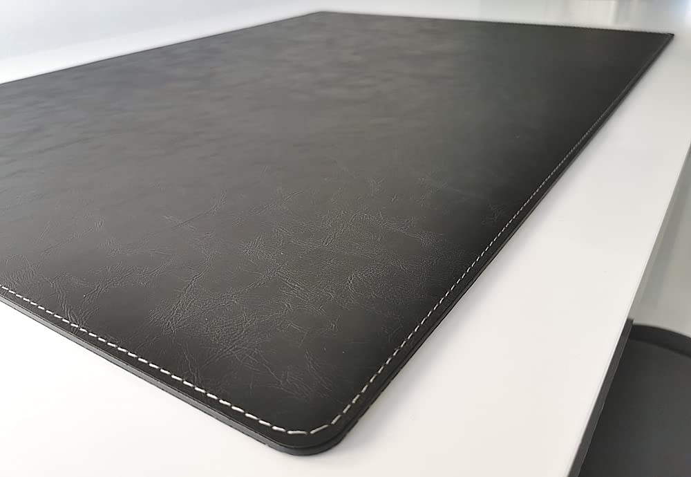 Schreibtischunterlage in Lora Leder 60 x 40 Schwarz