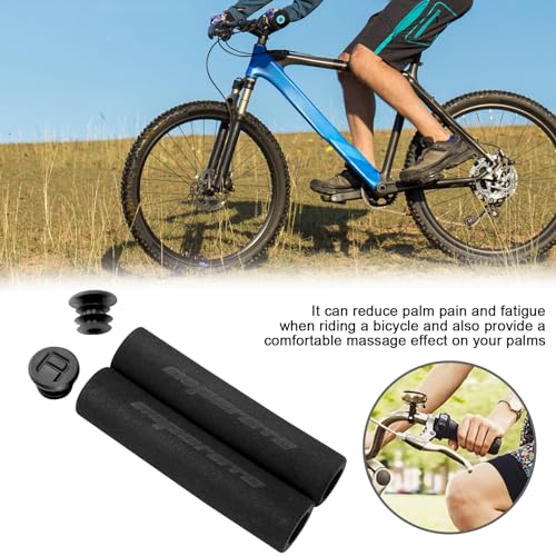 Bike Grips, Anti-slip Soft Foam Sponge Bike Grips Handlebar for Bike Replacement Repair, Black - Image 3