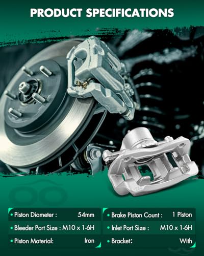 Image of SCITOO Front Driver & Passenger Disc Brake Calipers 19B6794 19B6795 For Hyundai For Accent 2018-2022,For Kia For Rio 2012-2022,With Bracket 2PCS