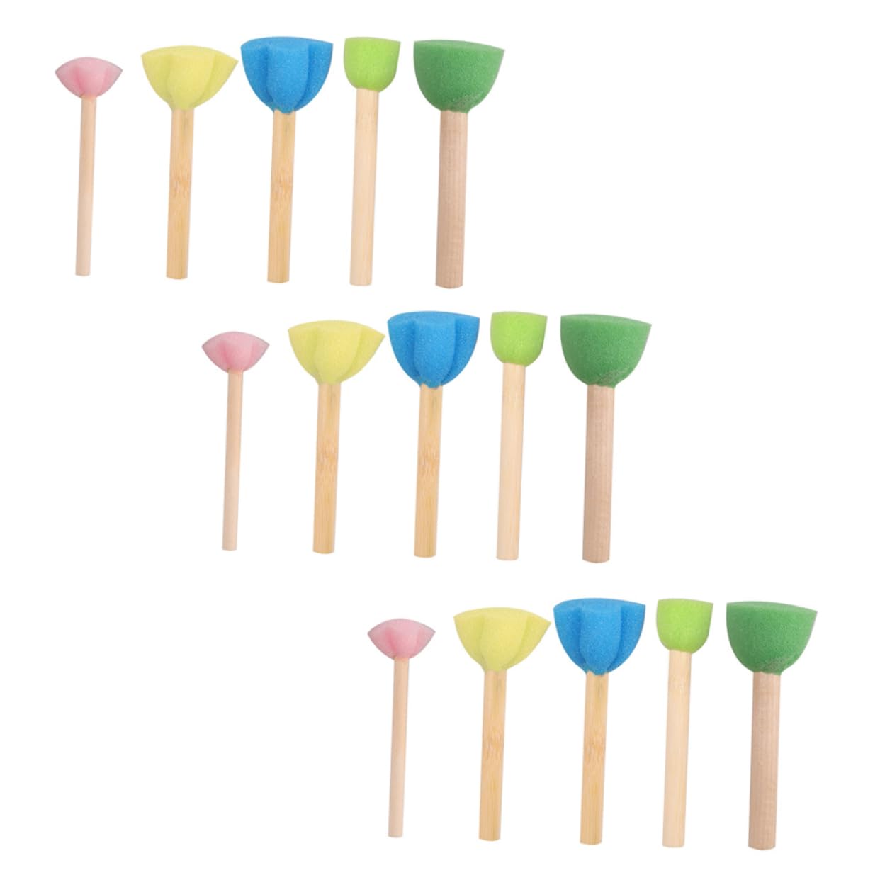 LIFKOME Mushroom Head Stamp Toy 15pcs Boys and Girls Sponge DIY Painting Tools Round Sponge Brushes for Painting
