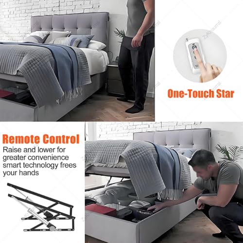 Mecanismo eléctrico de elevación de cama con control remoto, capacidad de carga de 600 kg, kit de varilla hidráulica para marco de cama ajustable