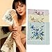 GDFHULOG Women's Cotton Handkerchief Elegant Floral Print Soft Hanky Travel Size Reusable MultiPurpose Fashion Accessory