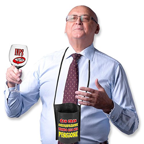 Bombo Ruhestandsbecher mit Getränkehalter aus Glas, 300 ml, Party, Schwarz, 10 Stück, Wegwerfbar