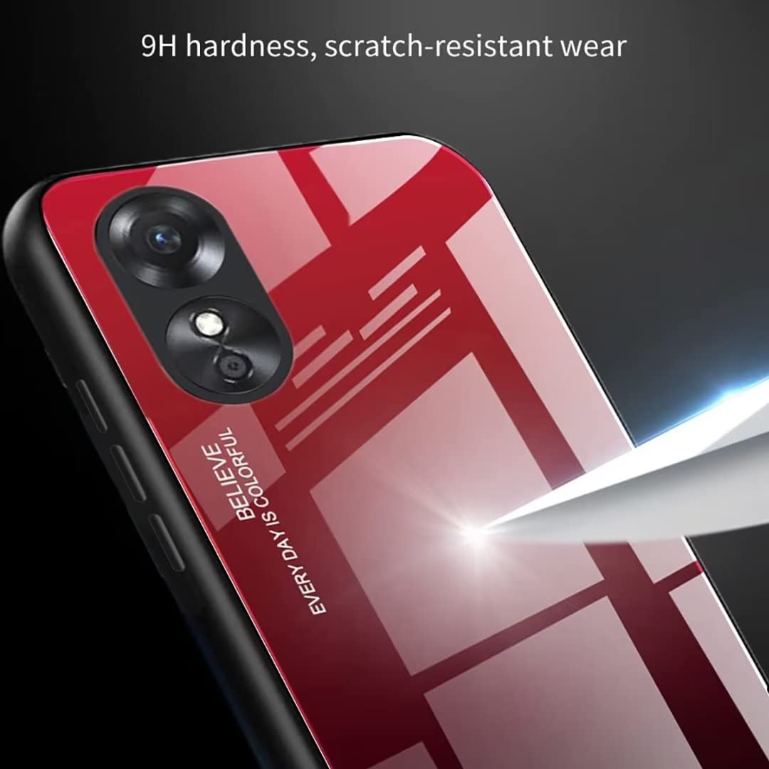 JIAFEI Custodia Per Oppo Reno 8T 4G – Cover In Vetro Temperato Sfumato + TPU Morbido, Protezione Antiurto, Colori Eleganti