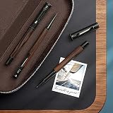 Graf von Faber-Castell – pióro wieczne Classic Macassar EF | Trzonek z drewna makassarskiego z powłoką tytanową PVD i st