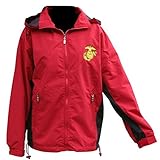 Mitchell Proffitt Men's US Marine Corps Fleece Jacket Reversible XL Red & Black