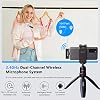 Micrófono de solapa inalámbrico Sevenoak para Android USB-C, micrófono tipo C plug and play para iPhone 15, cancelación de ruido, clip inalámbrico compacto para grabación de video, transmisión en vivo y podcasting 2.4Ghz 4