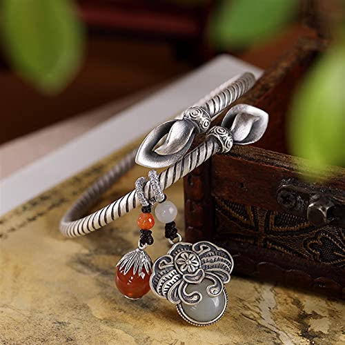 Bracelet ouvert pour femmes en argent s925 véritable | Bijoux raffinés