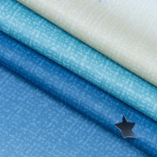 Image of Yancorp Curtains for Girls Bedroom Kids Curtain Hollow-Out Star Window Nursery Curtain 63 inches Length Room Darkening Grommet 2 Layers (Blue Beige, W34 X L42)