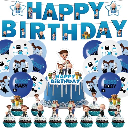 {XExCr[ a t p[eB[ Zbg Boss Baby  1 LN^[ Aj q j̎q u[ happy birthday K[h D o[ P[Lgbp[ 32Zbg