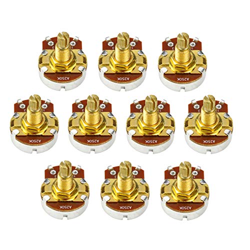 IKN 10pcs Guitare Full Size Pots A250K Short L18mm Shaft Audio Volume Taper Potentiomètres pour guitare électrique Bass… - Les Beatles, Paul McCartney, John Lennon, RIngo Starr, George Harrison IKN 10pcs Guitare Full Size Pots A250K Short L18mm Shaft Audio Volume Taper Potentiomètres pour guitare électrique Bass… – Image 3