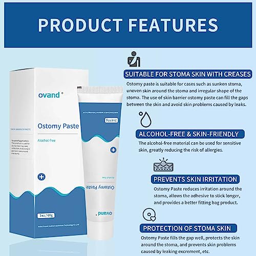 ostomy paste alcohol-free skin barrier ostomy paste for stoma filling to prevent leaks stoma care supplies ostomy supplies 2 box