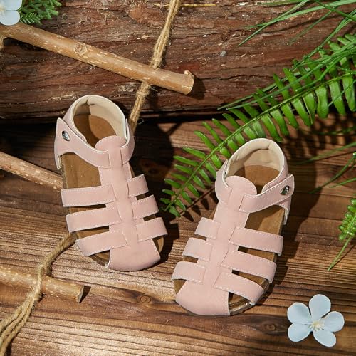 Image of Felix & Flora Toddler Girls Sandals Flower Girl Shoes Soft Rubber Princess Flat Shoes