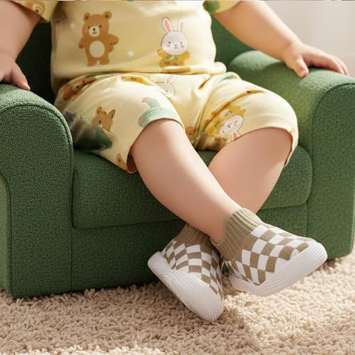 Image of MORENDL Baby Toddler Walking Socks Non-Slip Breathable Unisex Casual Sneakers