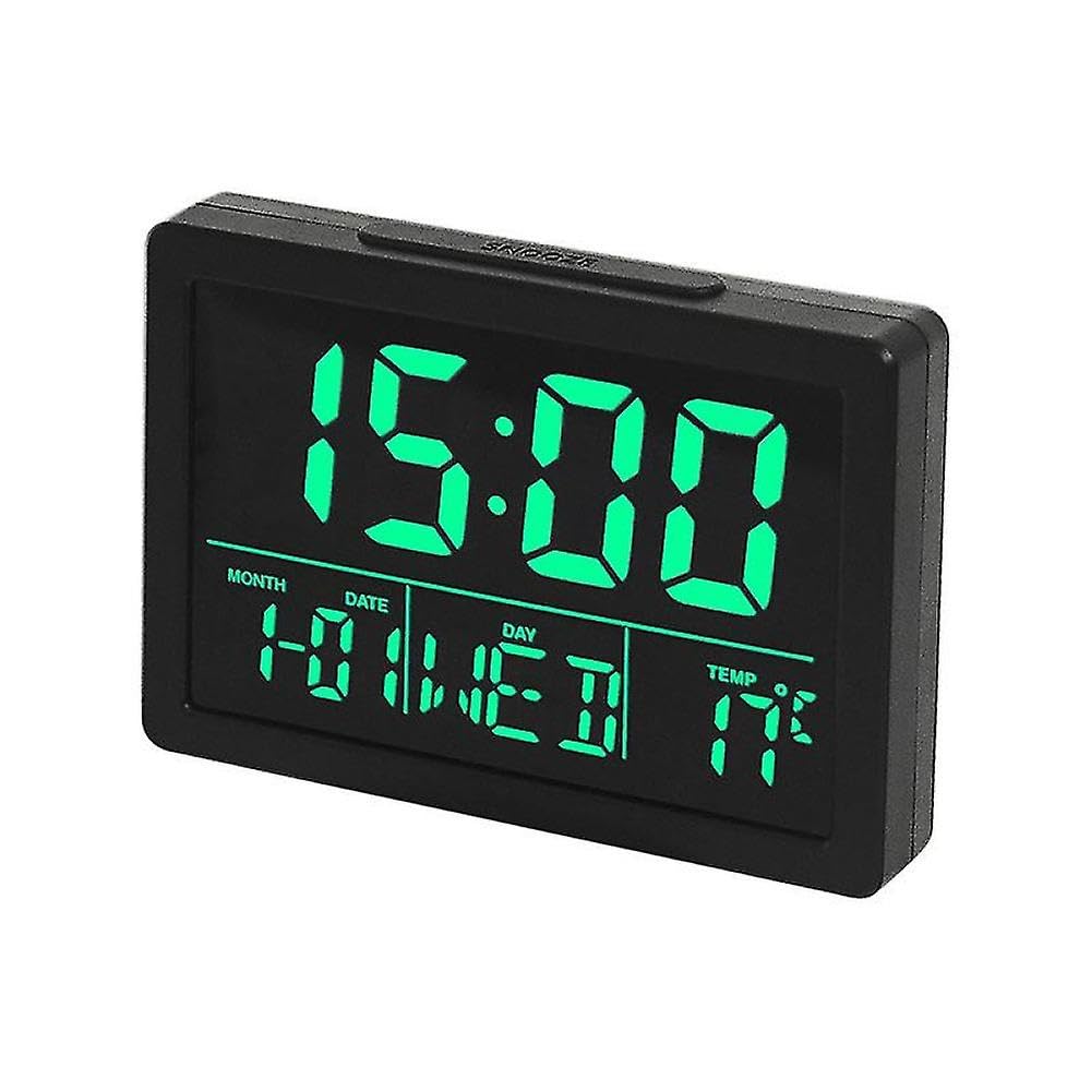JOYHAPPST Digital Alarm Clock With Large Led Time Display Temperature Detect Snooze Clocks For Bedroom Bedsid