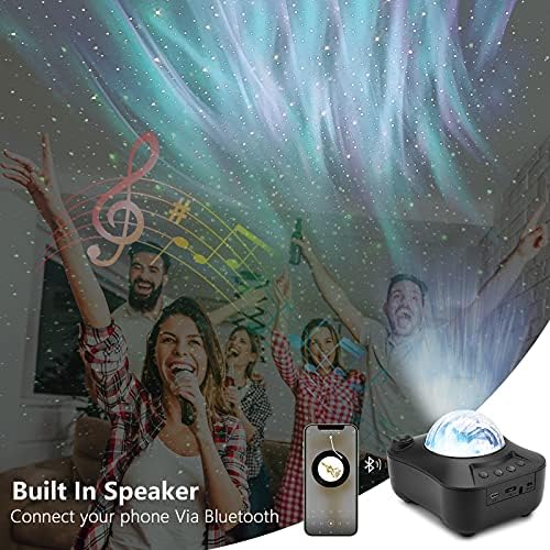 Star Light Projector Galaxy, Ocean Wave Star Sky Night Light with Color Changing and Timer, LED Star Projecter Night Light with Remote Control, for Kids Adults Party Home Decoration Christmas Gift