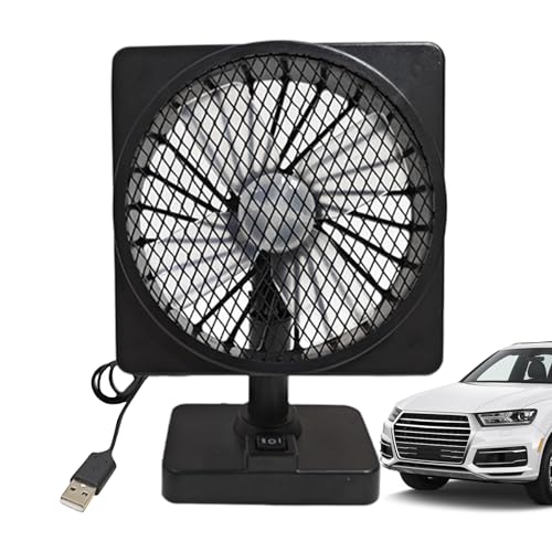 Car Fans, Cooling Fan, Air Circulator, Low Noise, Usb Power, Boat, Van, Truck, Suv, Sedán, Summer Trip, Travel Gear, Dashboard Mount, Breeze for Car Use, 11x6.3x19.2cm