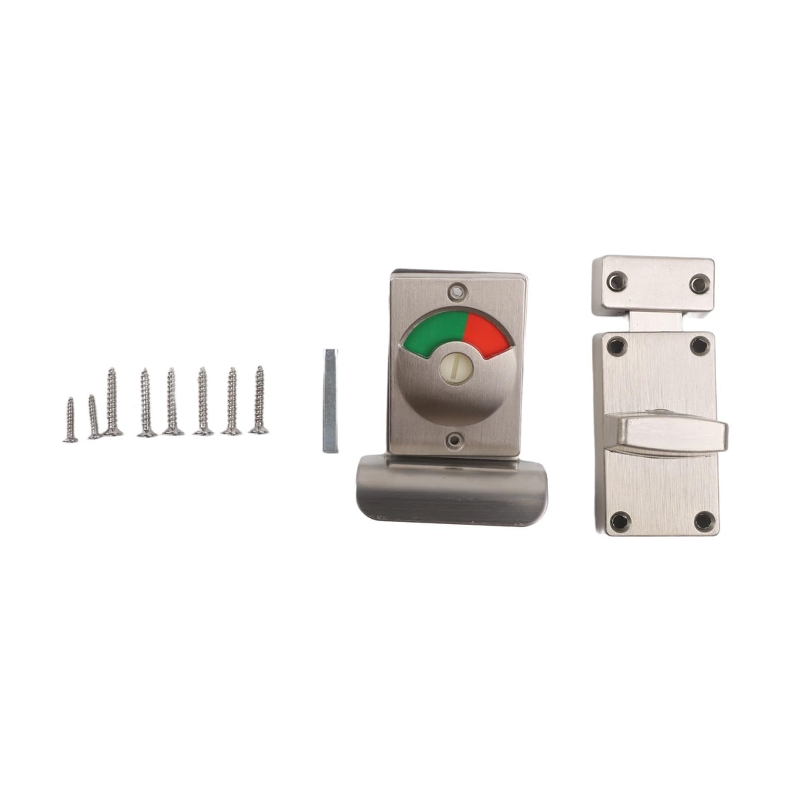 Bojhgo One Color Bathroom Partition Lock Stainless Steel And Zinc Alloy With Red Green Occupied Indicator For Public Restroom Doors And Offices