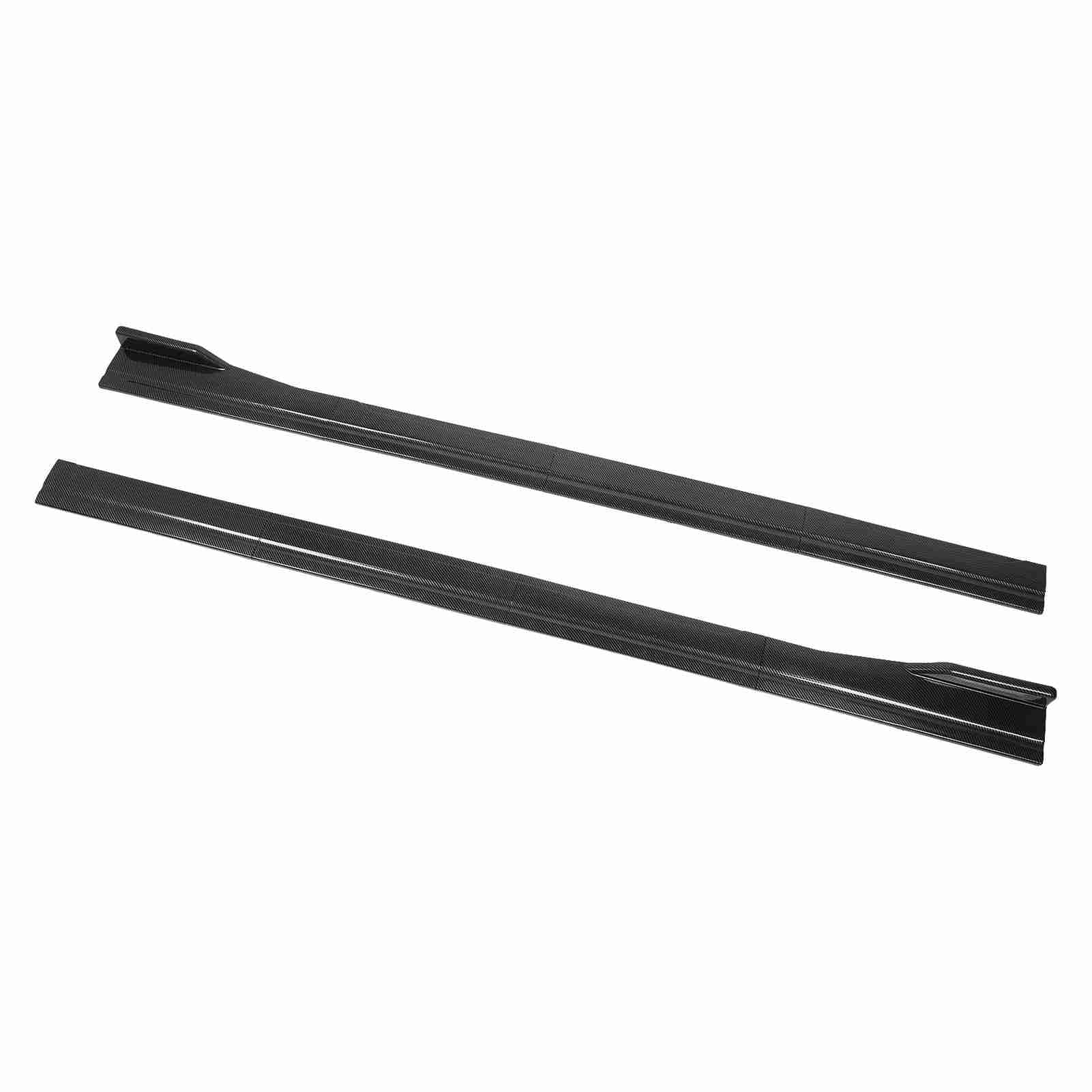 Jupe Lat¨¦rale de Voiture en Fiber de Carbone, 200X11cm, Type 4 Sections, S¨¦parateur de Jupe Lat¨¦rale Gauche Droite, Voitures Universelles