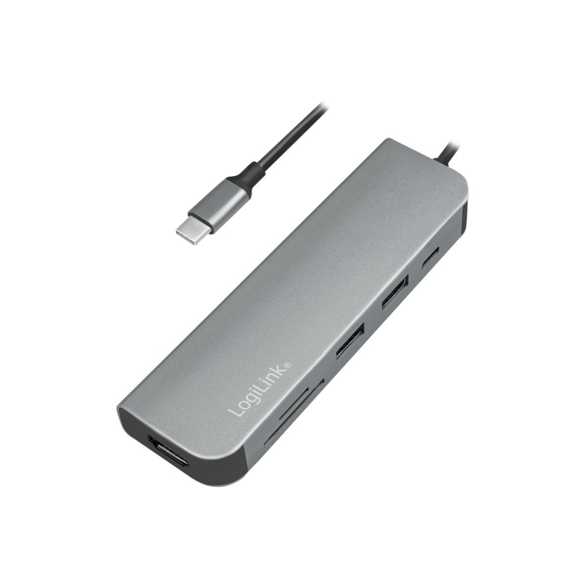 LogiLink UA0343 USB-C multiport hub Aluminium USB 3.2 2nd Gen mult...