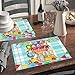 Dinner Mats Welcome Back to School Placemat School Bus Pad Placemat Heat Resistant Washable Table Mats Decoration for Kitchen Dining Table Set of 4