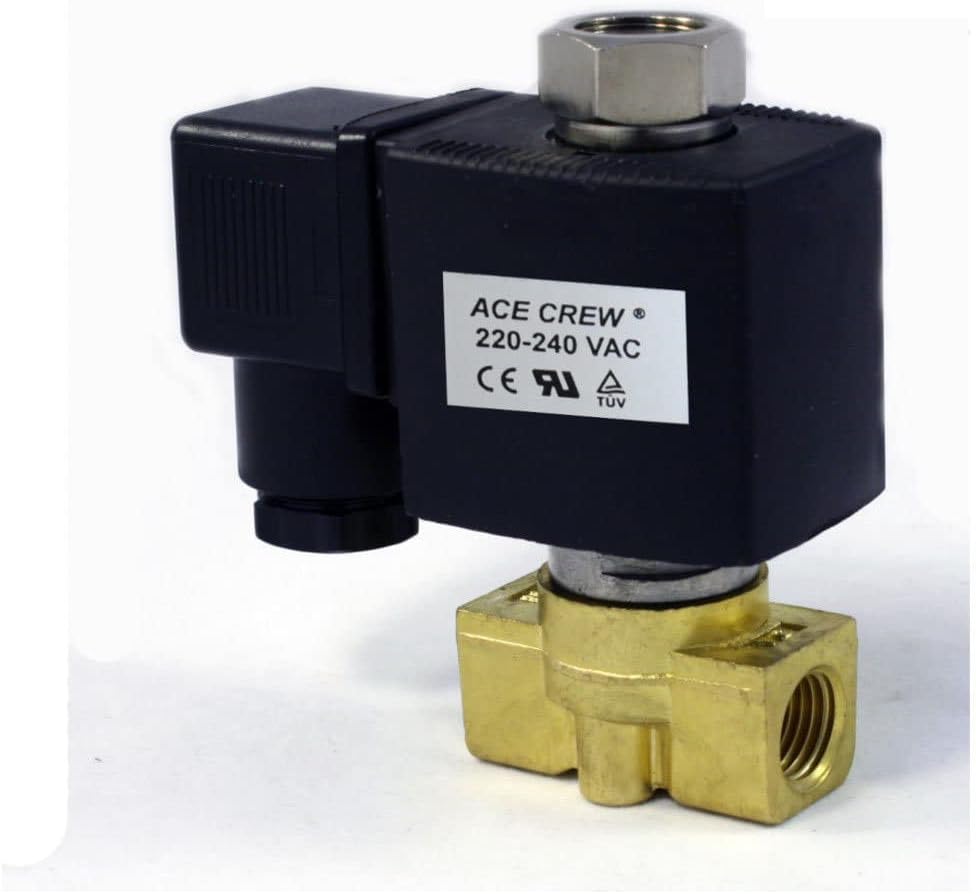 1/4 inch NORMALLY OPEN NO 220V-240V AC VAC Brass Solenoid Valve NPT ONE-YEAR WARRANTY