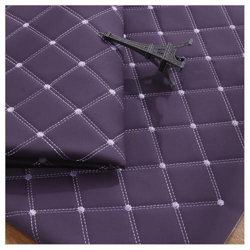 Tissu cuir simili violet pour housses de siège voiture et décoration de salon