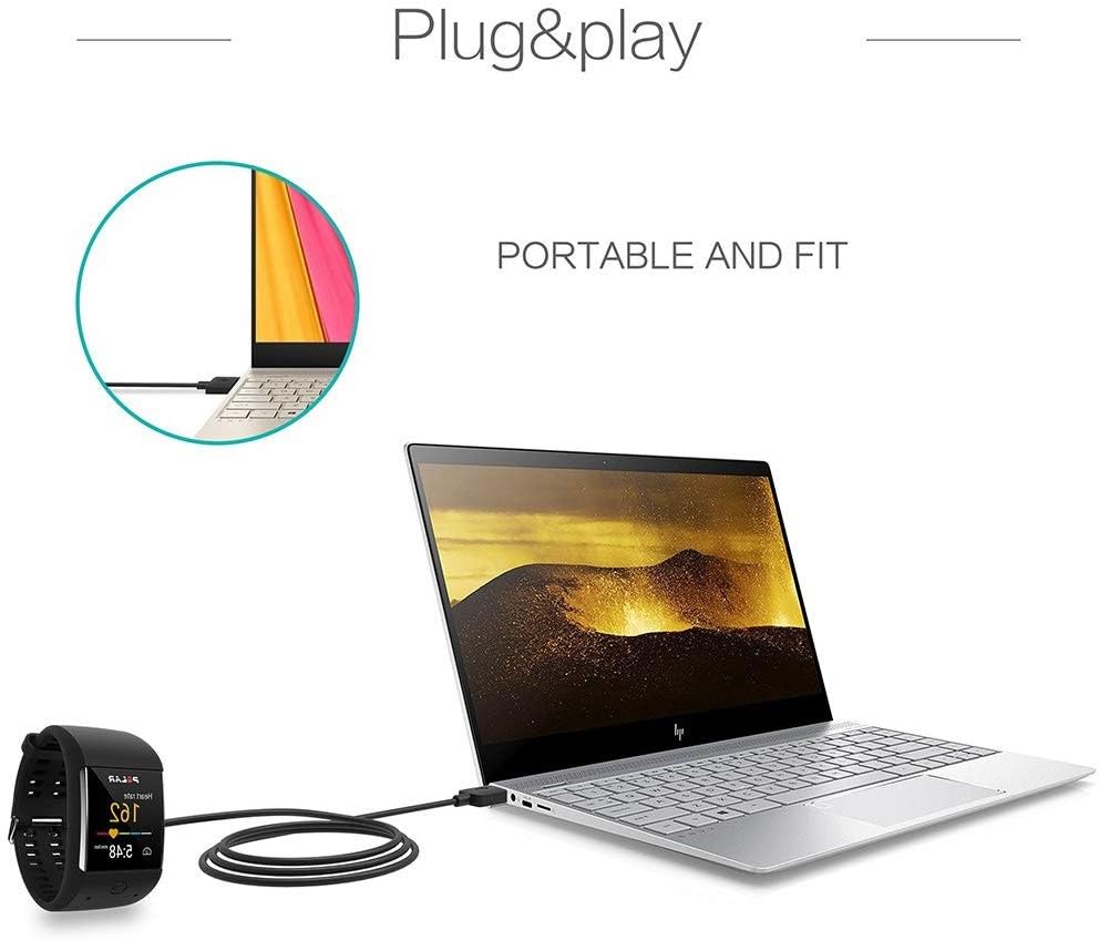 Câble USB oplaad 1M pour Polar M600 et Loop 1 Loop 2 noir - 3