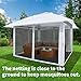 CROWN SHADES 13x13 Pop Up Gazebo, Canopy Tent, Gazebos on Clearance - Outdoor Gazebo for Backyard & Patio Furniture - Carpa Pop Up Tent with Wheeled STO-N-Go Cover Bag (White)