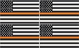 Vinyl Overlays 720 4-3' Thin Orange Line American Subdued Flag Decal Search Rescue SAR Sticker Car...