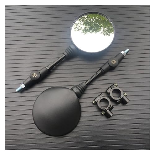 Rétroviseur guidon moto rond pliable noir 10mm anti-chute universel